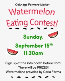 Watermelon Oakridge Contest Flyer - Health And Social Care Trust, HD Png Download, Free Download