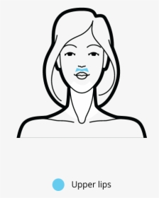 Women"s Lip Laser Hair Removal Package - Sketch, HD Png Download, Free Download