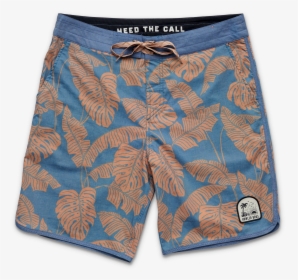 Stretch Bruja Boardshorts Monstera Print, HD Png Download, Free Download