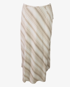 Beige Diagonally Striped Midi Skirt By Liz Claiborne - Throw Pillow, HD Png Download, Free Download