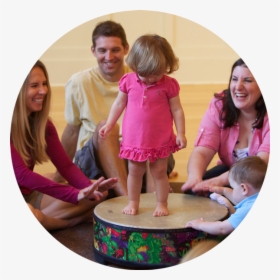 Little Girl Standing On Drum In A Music Together Class - Child, HD Png Download, Free Download