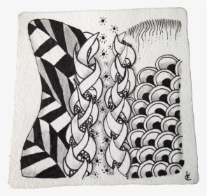 Zentangle Tile By Katie Crommett - Doodle, HD Png Download, Free Download