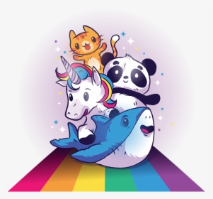 Unicorn Cat And Panda, HD Png Download, Free Download