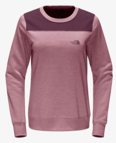 The North Face Women"s Pinky Fleece Crew Foxglove Pink - Long-sleeved T-shirt, HD Png Download, Free Download