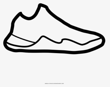 Basketball Shoe Coloring Page - Basketball Shoe Drawing, HD Png Download, Free Download