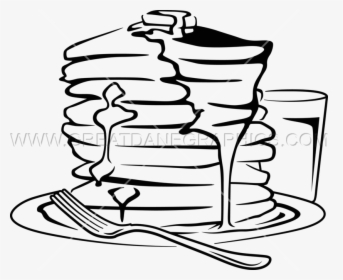 Pancake Clipart Black And White, Pancake Black And - Pancake Png Black White, Transparent Png, Free Download