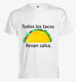 Camiseta Blanca-rotulada - Taco - Active Shirt, HD Png Download, Free Download