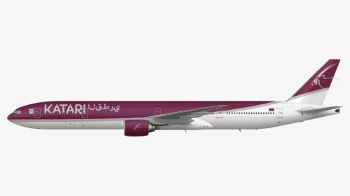 Katari Airlines Boeing 777 - Boeing 777 300 Transparent, HD Png Download, Free Download