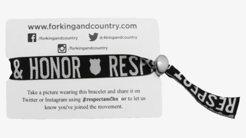 Respect Honor Ribbon Wristband - Paper, HD Png Download, Free Download