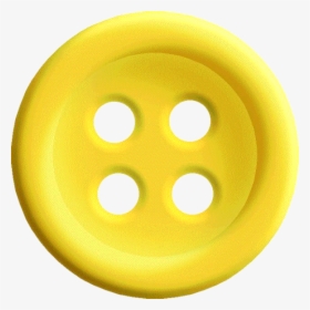 Yellow Sewing Button With 4 Hole Png Image - Yellow Buttons Clipart, Transparent Png, Free Download