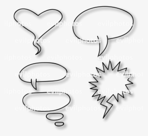 Speech Bubble Drawing Vector And Stock Photo - Line Art, HD Png Download, Free Download