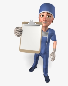 Clipboard Male Nurse Custom 20731 , Png Download - Cartoon, Transparent Png, Free Download