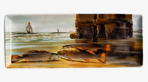 Keepers Wildlife Fishing Rectangular Serving Tray"  - Painting, HD Png Download, Free Download