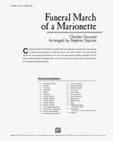 Funeral March Marionette Bass Clarinet Pdf, HD Png Download, Free Download