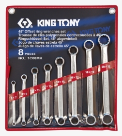Straight Offset Box End Wrench Set King Tony 1c08mr - Набор Накидных Ключей, HD Png Download, Free Download