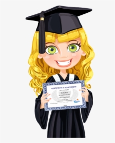 Estudiante - Girl Graduation Robe Animated, HD Png Download, Free Download