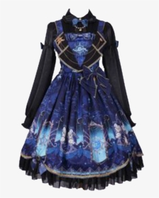#lolita #dress #cute #png #moodboard #black #blue #galaxy - Galaxy Lolita Dress, Transparent Png, Free Download