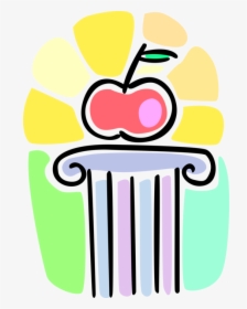 Vector Illustration Of Fruit Apple Symbol Of Knowledge, HD Png Download, Free Download