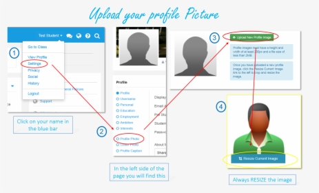 To Select A Profile Photo, Select "settings - Male Icon, HD Png Download, Free Download
