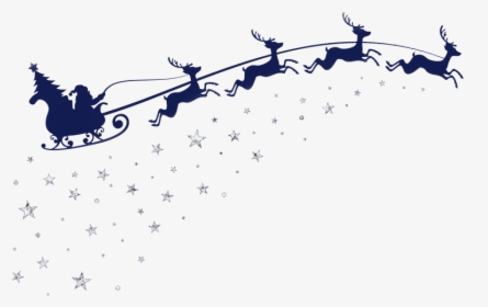 Santa Claus Sleigh Silhouette, HD Png Download, Free Download