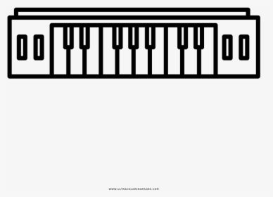 Easy Keyboard Coloring Page Clip Art Computer I Abcteach - Musical Keyboard, HD Png Download, Free Download