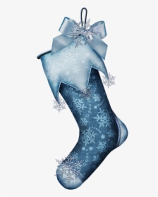 Christmas Sock Png Clipart Blue, Transparent Png, Free Download