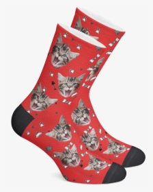 Custom Cat Socks, Kitty Socks, Personalized Socks, - Face Socms, HD Png Download, Free Download