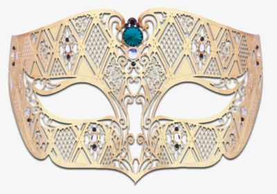 Gold Series Diamond Design Laser Cut Venetian Masquerade - Mask, HD Png Download, Free Download