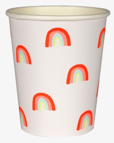 A Photograph Of A White Paper Cup With Rainbow Motifs - Circle, HD Png Download, Free Download