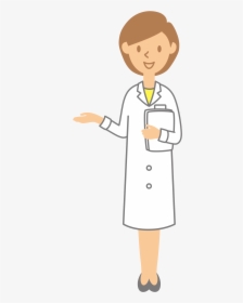 Medical Clipart Female Doctor - Cartoon Doctor Pointing Finger, HD Png Download, Free Download