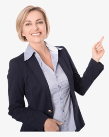 Young Woman Pointing To The Right Hand Side Of Page - Бизнес Женщина Пнг, HD Png Download, Free Download