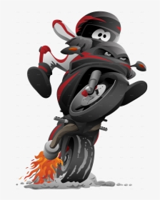 Motorcycle Cartoon Sticker Design, HD Png Download, Free Download