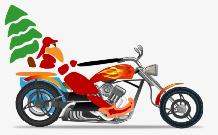 Christmas Motorcycle Png - Harley Clipart, Transparent Png, Free Download
