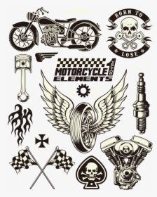 Motorcycle Symbol Clip Art Skull Wings Vector - Vector Logo Harley Davidson, HD Png Download, Free Download