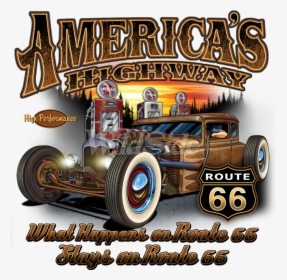 Americas Highway Route 66 Hotrod - Thanksgiving Hot Rod, HD Png Download, Free Download