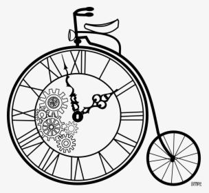 Clock Clipart Steampunk - Steampunk Clock Gear Drawing, HD Png Download, Free Download