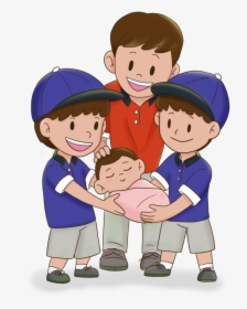 2 Holdingbaby V2 - Cartoon, HD Png Download, Free Download