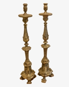 Antique Giltwood Candlestick Angels, HD Png Download, Free Download