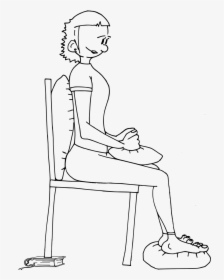 Postura De Meditacion Sentado En Una Silla - Sitting, HD Png Download, Free Download