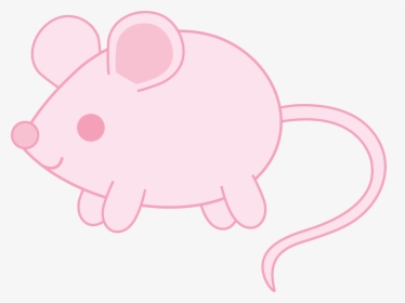 Mouse Clipart Baby Mouse - Cute Pink Mouse, HD Png Download, Free Download