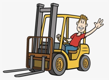 Clip Dump Cartoon - Forklift Clipart, HD Png Download, Free Download