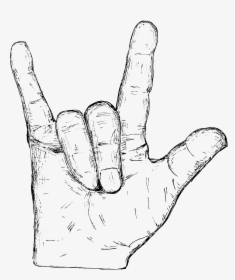 Hand Drawn Hand Gestures Vector 3 1 - Line Art, HD Png Download, Free Download