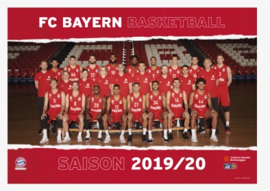 Cartel Del Equipo De Baloncesto 2019/20 - Fc Bayern Basketball Kader, HD Png Download, Free Download