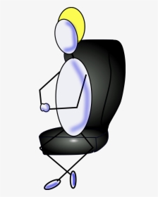 Transparent Cartoon Chair Png - Man Sitting On A Chaircartoon Vector, Png Download, Free Download