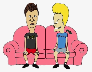 Beavis And Butthead Sitting On The Sofa - Bevis And Buthead, HD Png Download, Free Download