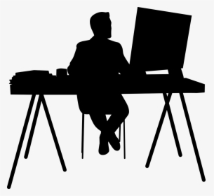 Working Table Silhouette Png, Transparent Png, Free Download