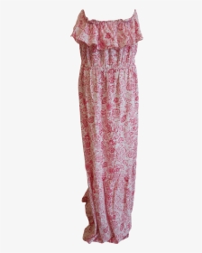 Strapless Pink And White Floral Print Dress By Juicy, HD Png Download, Free Download