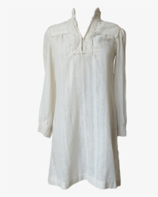 70"s Long Sleeved Gauze Dress - Blouse, HD Png Download, Free Download