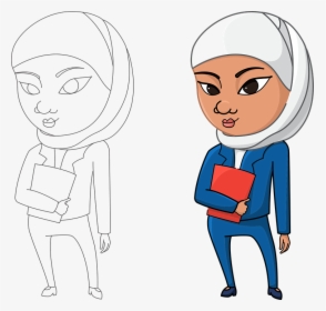 Transparent Arabic Clipart - Student Clipart Girl, HD Png Download, Free Download