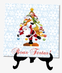 Azulejo Personalizado Boas Festas - Merry Christmas Tree Png, Transparent Png, Free Download